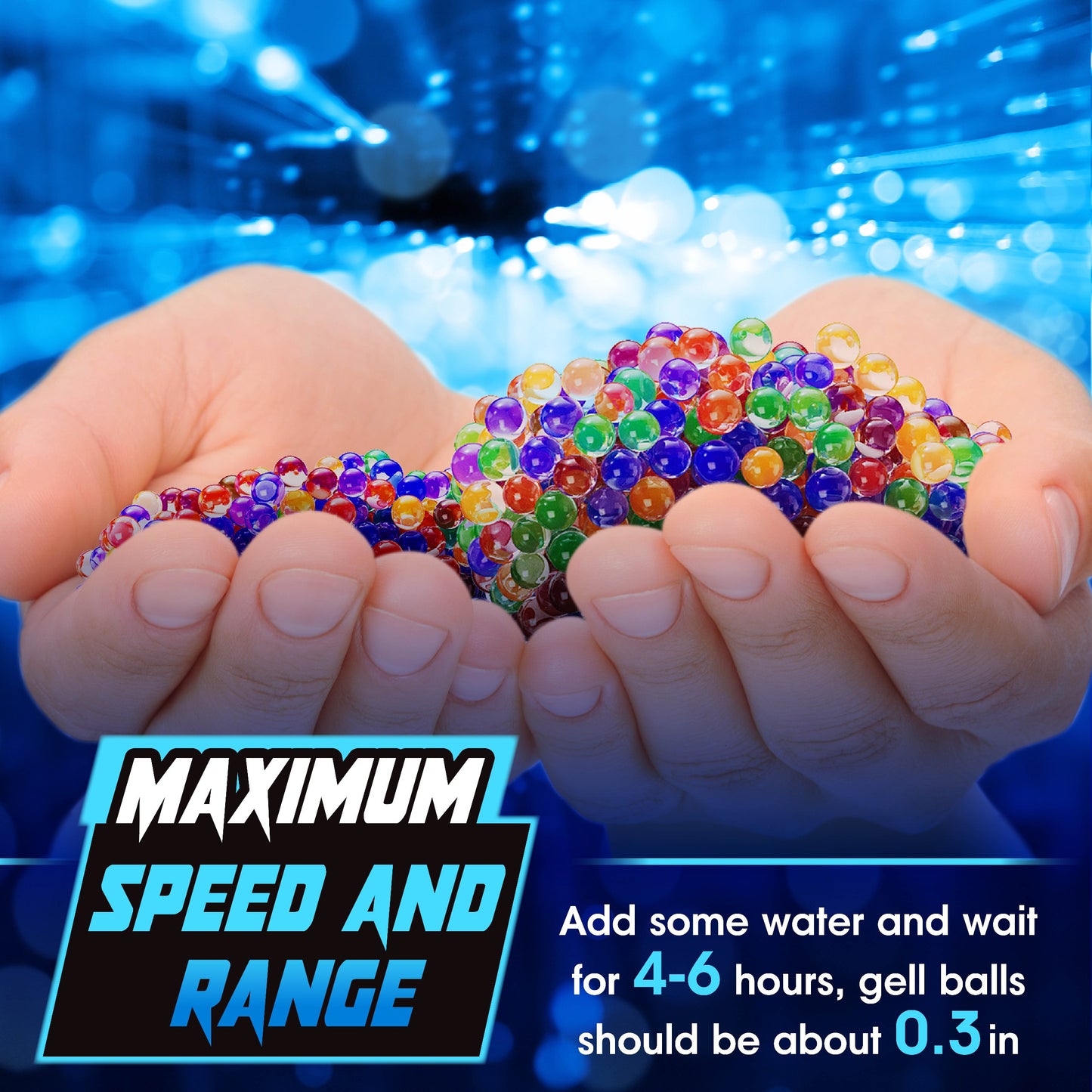 Gel Ball Blaster - Automatic Sniper Splat gun - Full Auto Fire Hydrogel Electric Shooter - Splat Ball Orby Gun Gelfire with 30000 colorful gel balls- Best for Kids and Adults Outdoor Play