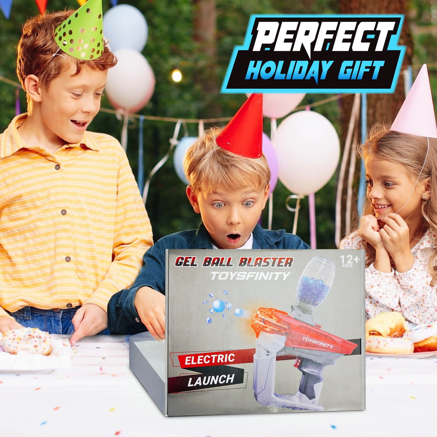 Gel Ball Blaster - Automatic Sniper Splat gun - Full Auto Fire Hydrogel Electric Shooter - Splat Ball Orby Gun Gelfire with 30000 colorful gel balls- Best for Kids and Adults Outdoor Play